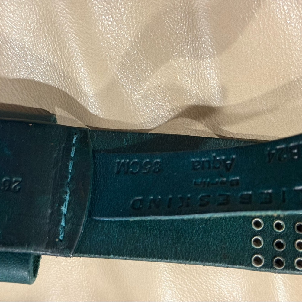 Liebeskind  NWT deep green leather and metallic studded belt - Picture 7 of 8